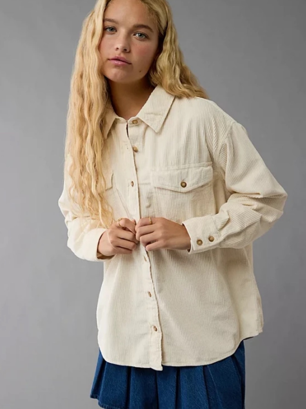 American eagle corduroy button down